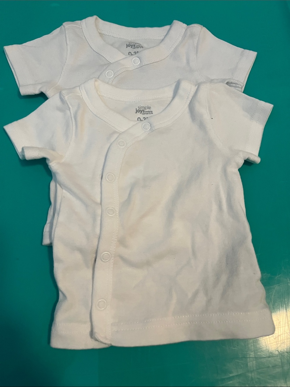 Simple Joys by Carter's White Newborn Snap-Front Bodysuit (0-3M)